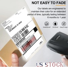500 4″ x 6″ Direct Thermal Shipping Labels for Zebra & Rollo and any Printers