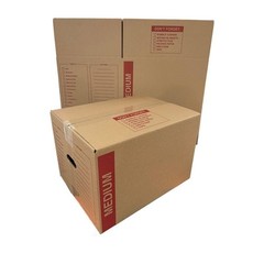 25 – Pack Medium Cardboard Moving Boxes 18x14x12 32 ECT With Handles