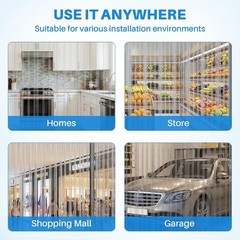Plastic Vinyl Strip Door Curtain 7.8in Bulk Roll Clear PVC Curtain Replacement