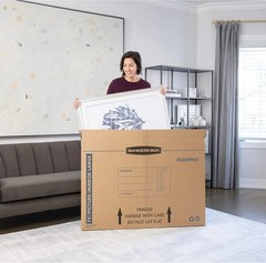 Bankers Box Large, Up to 55″ TV/Picture/Mirror, Moving Box 4 Pack, 48″ x 4″ x 33
