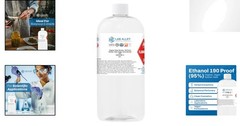 Eco-Friendly 190 Proof Sugar Cane Ethanol – 1 Liter Food Grade Solution