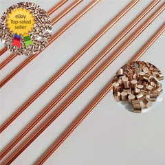 5PCS Pure Copper round Rod Length 15.7 Dia 1/8 for Grounding Gardening and Craf