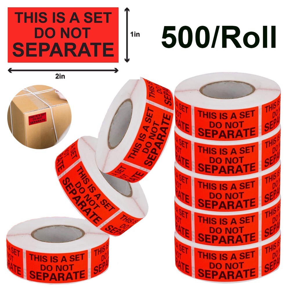 500/Roll 1″ x 2″ This is a Set Do Not Separate Stickers Warning Labels Adhesive