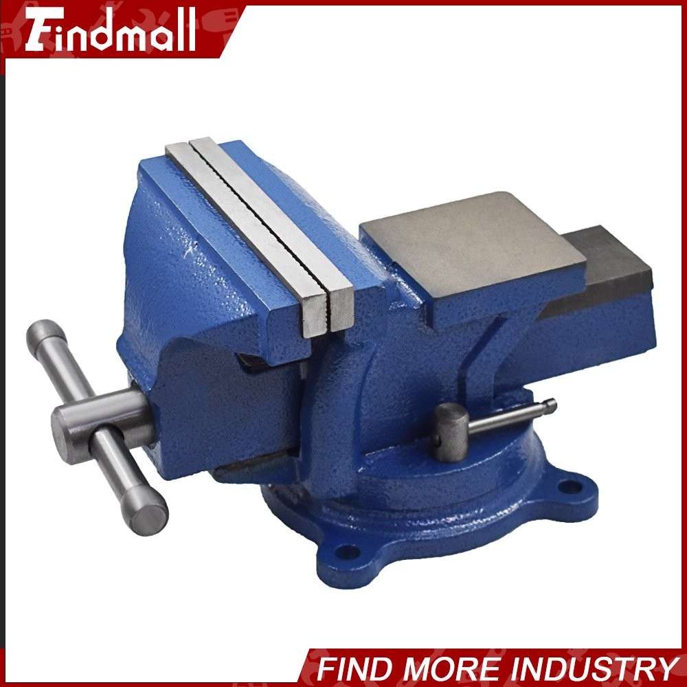 Findmall 6″ Heavy Duty Bench Vise with Anvil Swivel Table Top Clamp Locking Base
