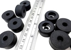 Screw On Rubber Bumper Pad Foot For #14, 1/4″Screw Bolt Hole, 1″ Pad 9/16″ Tall