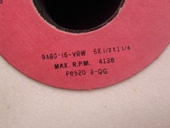 Cincinnati Milacron Grinding wheel 9A80-I6-VRW 6 x 1/2 x 1-1/4″ 4138 RPM
