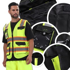 Hi Vis Reflective Safety Vests for Men Women High Visibility Vest with Pockets