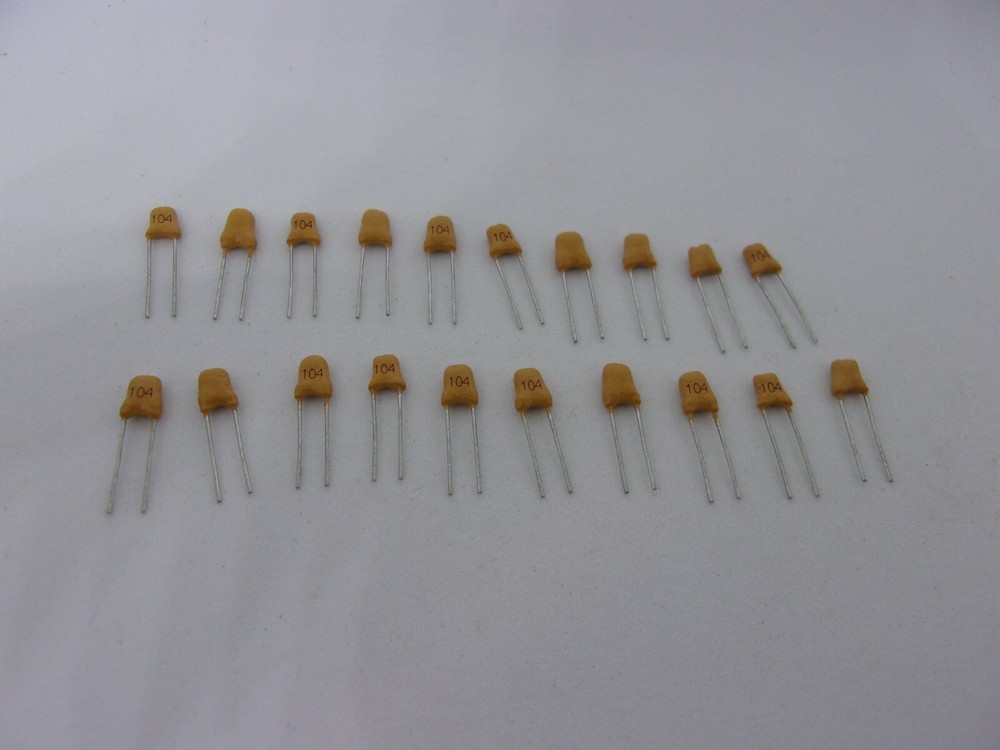 20 Pcs Pack Lot Multilayer Ceramic Capacitor 100nF 0.1uF 104 50V 10% Monolithic