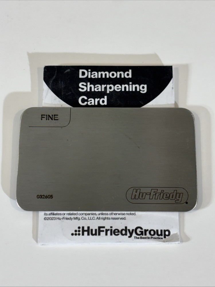 Hu-Friedy Diamond Instrument Sharpening Card Fine Grit