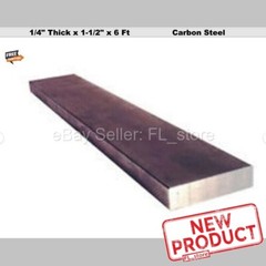 1/4″ Steel Flat Bar Stock 1-1/2″ x 6 Feet Rectangular Unpolished 1018 Alloy NEW