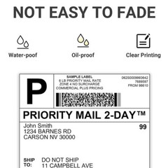 100 4″x6″ Fanfold Direct Thermal Shipping Barcode Labels for Zebra&Rollo Printer