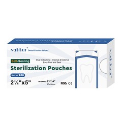 Vakker 1000pc 2.25″ x 5″ Self Sealing Dental Sterilization Pouches Autoclave Bag