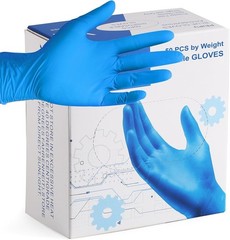 Ambidextrous Waterproof Nitrile Gloves – 50 Pack, Ideal for Hygiene & Cleaning