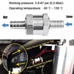 2 Pcs 8mm 5/16″ Fuel Non-Return One Way Check Valve Petrol Diesel Oil Aluminum