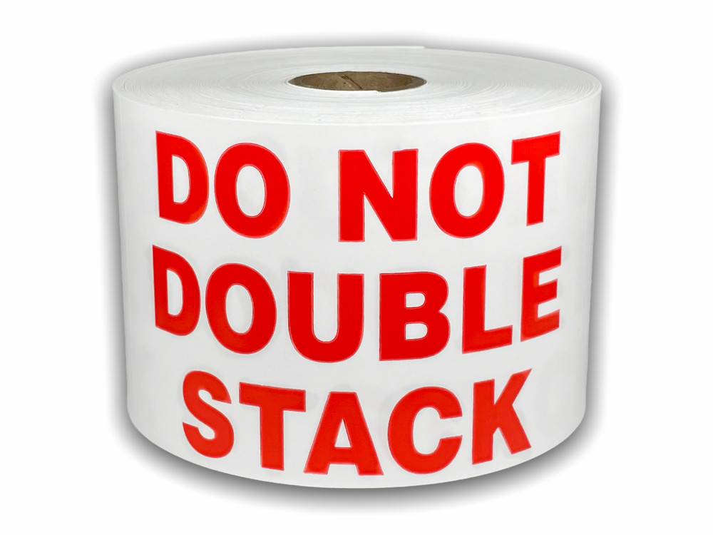3X5, DO NOT DOUBLE STACK, (Wh/Red) 500 labels per roll, 1-12 Rolls