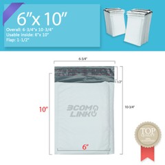 #0 6×10 (6×9) Poly Bubble Mailer Padded Envelope Shipping Bag 25,50,100,250 Pcs