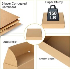 Multiuse Cardboard Box 17 x 15 x 3″ Laptop, Literature Mailers, 5 Per Bundle