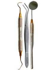 German Reusable Basic Dental Set Mirror Explorer College Plier Dental Instrument