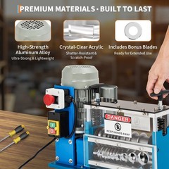 370W Electric Wire Stripping Machine Portable 0.06″-1.5″ Scrap Cable Stripper