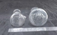 Bundle of 2 || CORNING Pyrex Micro Filtering Flasks, 25mL/50mL, glass barb #5360