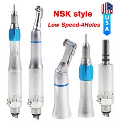 NSK Style Dental Slow Low Speed Handpiece Contra Angle Straight Air Motor 2H/4H