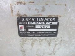 Weinschel AF 93-60-34 RF Step Attenuator 0-60dB in 10dB Steps, N Connectors