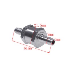 5/16″ Fuel Check Valve One Way Inline Non Return Diesel Gasoline Black 8mm