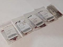 Eaton XBAFBS56 plug-in bridge jumpers, lot 4×10 + 1 extra, red, as shown