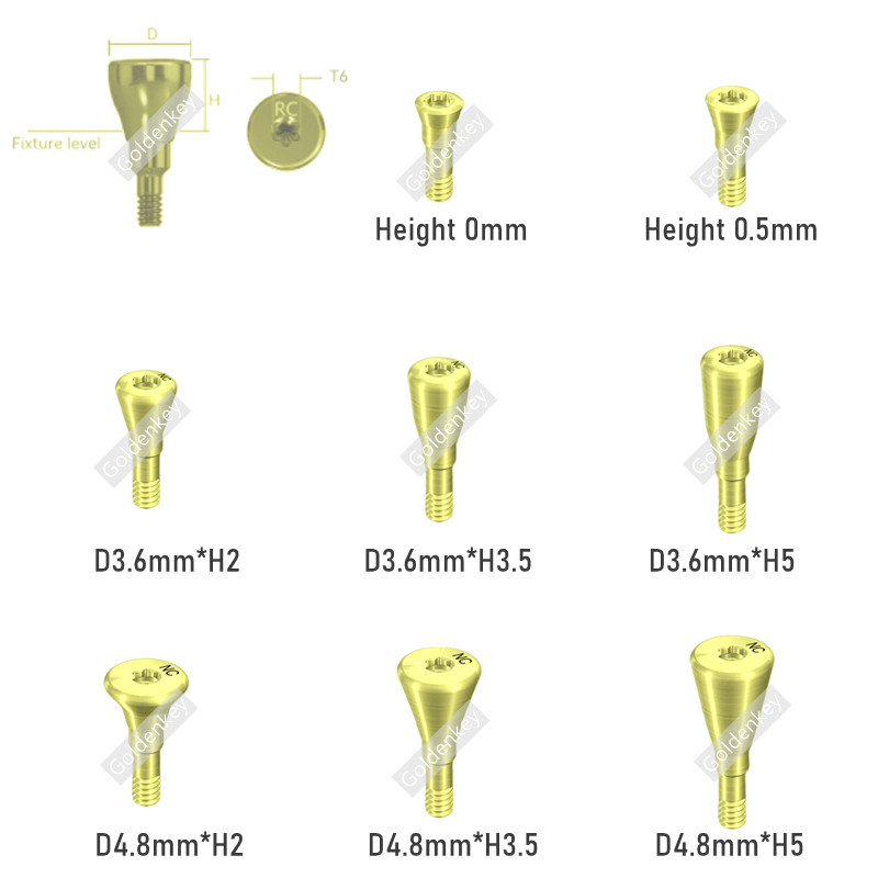 NC Dental Mini Healing Abutment Cap NC Fit Straumann ITI Yellow