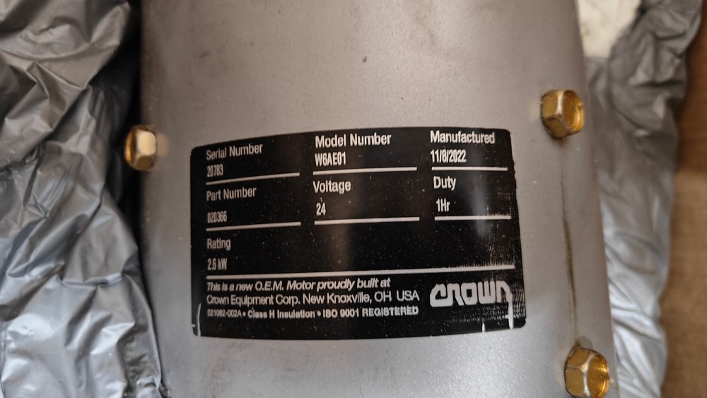 Crown Forklift SP3510-30 24V Drive Motor Part#/020366