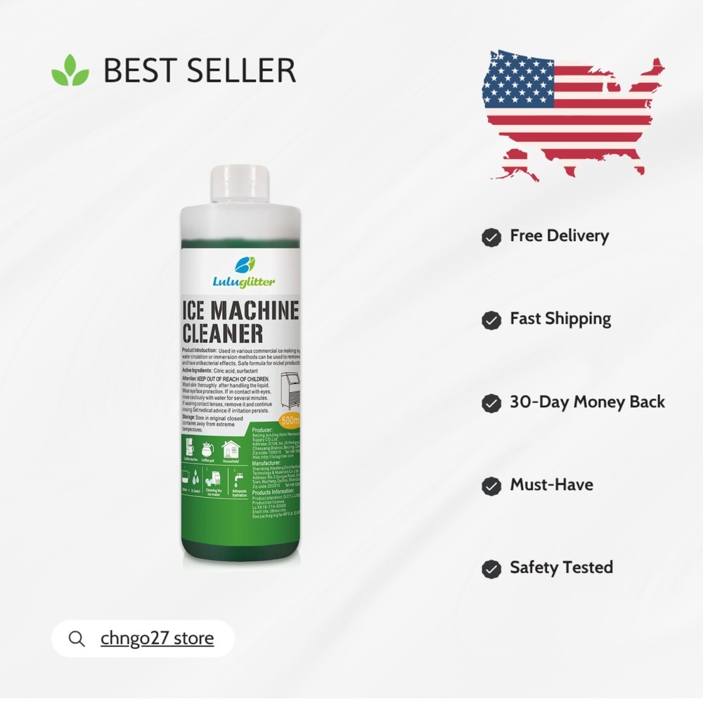 Odorless Ice Maker Cleaner and Descaler – 16 Fl Oz – Compatible with All Brands