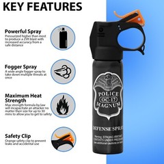 POLICE MAGNUM pepper spray 4oz Fire Master Fog Home Auto Office Security Defense