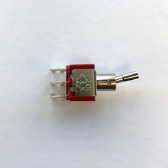 C&K 7201 DPDT, ON-NONE-ON, 5A 120VAC/28VDC Miniature Toggle Switch, 7201P4D9AQE