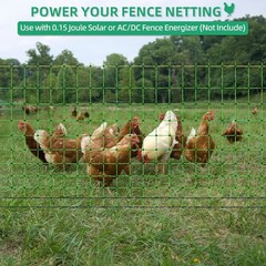Portable Electric Poultry Netting Fence 47.5″H x 168′ L Livestock Nets Mesh