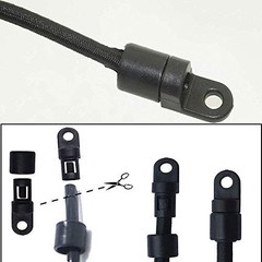 (Pack of 30) 1/4″ Rope Terminal for 7mm (Length not specified), Black