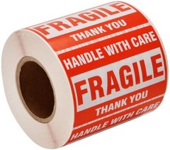 Fragile Stickers 1 Roll 500 2×3 Fragile Label Sticker Handle With Care Mailing