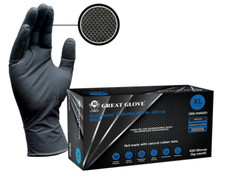 Great Glove Heavy Duty Nitrile Gloves-Black 6mil (Case of 10 Boxes)