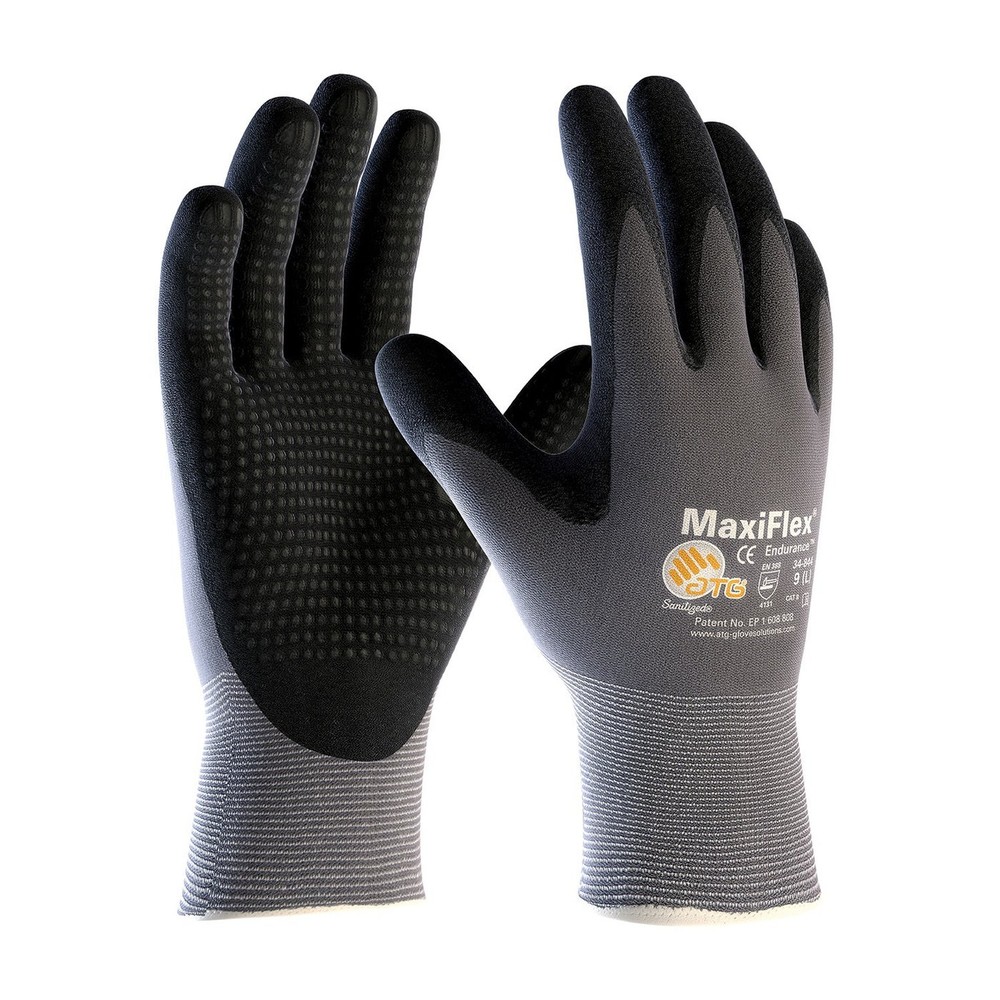 ATG 3 Pack MaxiFlex Endurance 34-844 Seamless Knit Nylon Work Glove with Nitr…