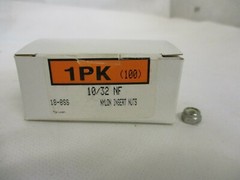 NEW BOX OF 100 STAINLESS STEEL 18-8SS 10/32 NF NYLON INSERT NUTS
