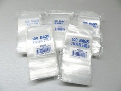 500 Zip Seal Bags 3″ x 8″ Clear 2Mil Baggies Reclosable Poly Zip Slide Lock Bag