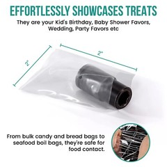Multiple Sizes Clear Poly Bags 1.5-Mil Flat Open Top Plastic Packaging Packing