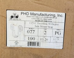 2″ CPVC TWO-HOLE 90° SIDE MOUNT STRAP SKU:077 ( ONLY SALE BOX OF 100 PCS )