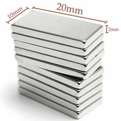 50Pcs Strong Magnets 20x10x2mm N52 Grade Neodymium Block Small Rectangle Magnet