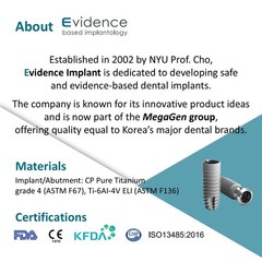 Evidence Implant Tissue Level Fixture Neck Dia 4.8/6.5 Octa FDA/CE Korea Made