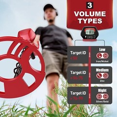 Metal Detector Adults Waterproof 10″ Inch Search Detecting Gold Coin Treasure