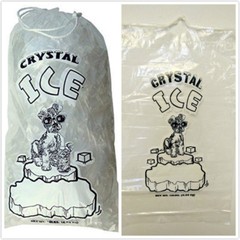 100 COMMERCIAL CRYSTAL 10 LB LBS 1.5 MIL Plastic Ice Bag Bags With Drawstring