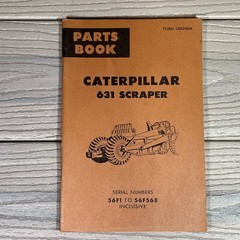 CAT Caterpillar 631 Scraper Parts Manual Book 56F1 56F568 Form UE034064 1967 OEM