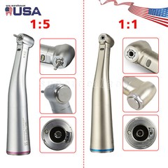 Dental 1:5 1:1 Electric Fiber Optic LED Contra Angle Handpiece Fit NSK Kavo to