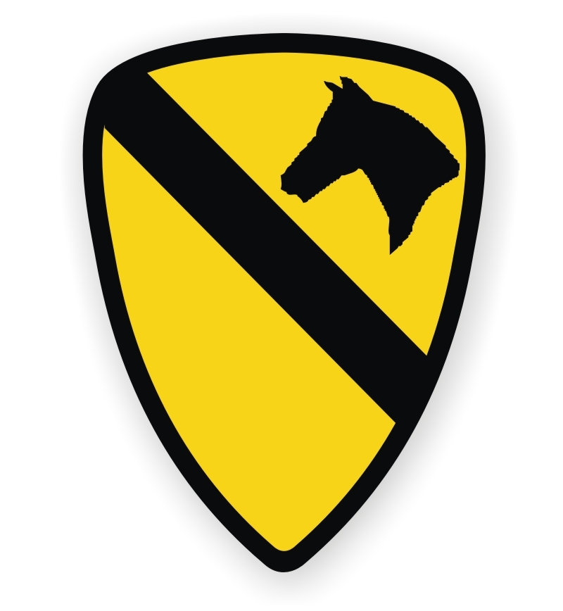 United States Army 1st Cavalry Hard Hat Decal / Sticker Military Army Helmet USA