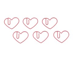 100 Count Red Heart Shaped Paper Clips Love Heart Valentine Gifts Cute